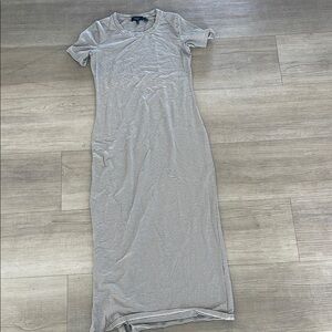 Striped Gray Maxi Dress